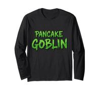 Pancake Goblin Mini Pan Cake Batter Mix Recipe Griddle Green Long Sleeve T-Shirt