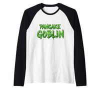 Pancake Goblin Mini Pan Cake Batter Mix Recipe Griddle Green Raglan Baseball Tee