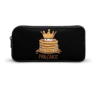 Pancake King Pancake Large Pencil Case Big Capacity Pencil Pouch Pen Bag Marker Pen Case for Women Men