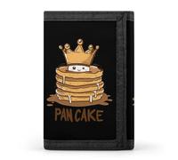 Pancake King Pancake Trifold Wallet Slim Wallets with ID Window Credit Card Pockets for Men Women