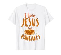Pancake Lover Kids Jesus Faith Christian Cross I Love Jesus T-Shirt