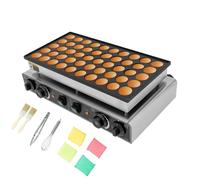 Pancake Maker, 50 Holes Electric Waffle Pancake Machine 1700W Non-stick Poffertjes Pan with Temperature & Timer Control for Commercial & Home Use