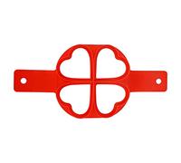 Pancake Mold Maker, Egg Mold Easy To Clean Reusable Non-stick Surface with Handle for Mini Pancakes for Egg for Muffins for DIY Kitchen Baking Accessories(Heart-shaped)