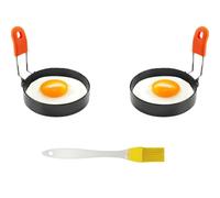 Pancake Mould Egg Ring Pack of 2 Stainless Steel Pancake Moulds Fried Egg Moulds for the Pan Pancake Mould Stainless Steel Non-Stick Egg Ring Fried Egg Moulds for the Pan Fried Egg Mould