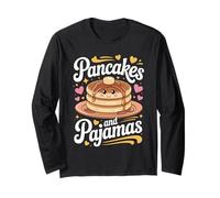 Pancake Pajamas Women Kawaii Breakfast Long Sleeve T-Shirt