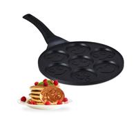 Pancake Pan Funny Faces Motif Induction-Suitable Aluminium Wells 6x46x26.5cm