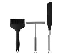Pancake Spreading Tool - Pancake Maker Tool | Pancake Set With Spatula | 3 Pieces Silicone Crepe Spatula Set | Baking Tools Resiste