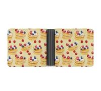 Pancake with Berries Bifold Wallet for Men with Card Slot