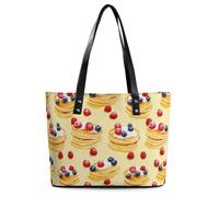 Pancake With Berries Women's Tote Handbags Shoulder Bag