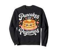 Pancakes and Pajamas Funny Kawaii Pancake Breakfast Lover Sweatshirt