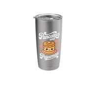 Pancakes and Pajamas Kawaii Pancake Breakfast Sleepover Stainless Steel Insulated Tumbler