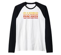Pancakes I Love Pancakes Funny Pancakes Raglan Baseball Tee