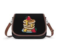 Pancakes Syrups Strawberry Cross Body Bag Women Handbag Shoulder Bag Purse with Removable Strap