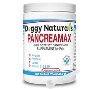 PancreaMax 10x Pancreatic Enzymes for Dogs and Cats (12 oz) Powder (Made in U.S.A). Pancreatin 10X for Dogs and Cats Contain Pancreatic Enzyme, High Strength, Low Odor.(10x Porcine Pancreatin)