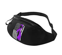 Pancreatic Cancer Awareness Flag Casual Fanny Pack Men's and Women's Leisure Sports Waist Bag Sports Day Exercise Gift