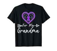 Pancreatic Cancer Awareness for My Grandma Purple Ribbon T-Shirt