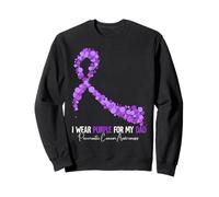 Pancreatic Cancer Awareness Support Purple Ribbon For My Dad Sweatshirt