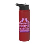 Pancreatic Cancer Awareness Support Squad Stainless Steel Insulated Water Bottle