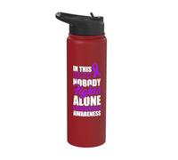 Pancreatic Cancer Awareness Support Squad Stainless Steel Insulated Water Bottle