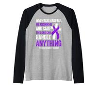 Pancreatic Cancer Warrior Raglan Baseball Tee