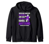 Pancreatic Cancer Warrior Zip Hoodie