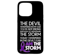 Pancreatic Cancer Warriors I Am The Storm And I Will Survive Case for iPhone 15 Pro Max