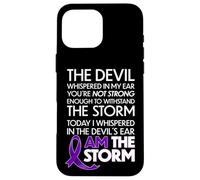 Pancreatic Cancer Warriors I Am The Storm And I Will Survive Case for iPhone 16 Pro Max