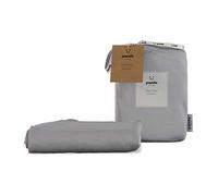 Panda 100% Bamboo Fitted Sheet - Quiet Grey Double