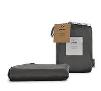Panda® 100% Bamboo Organic EU Single Fitted Sheet, Urban Grey | Soft, Breathable, Antibacterial, Hypoallergenic | Luxury High Thread Count | Extra Deep Fitted Skirt | Moisture-Wicking | Easy Wash