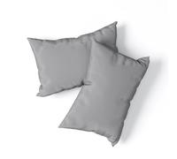 Panda® 100% Bamboo Organic Pillow Cases - 2 Pack Quiet Grey 60 cm x 40 cm | Soft & Breathable | Hypoallergenic & Antibacterial | Natural Choice for Skin & Hair | Temperature Regulating | Quality Sleep