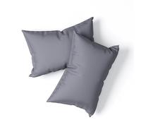 Panda® 100% Bamboo Organic Pillow Cases - 2 Pack Urban Grey 60 cm x 40 cm | Soft & Breathable | Hypoallergenic & Antibacterial | Natural Choice for Skin & Hair | Temperature Regulating | Quality Sleep