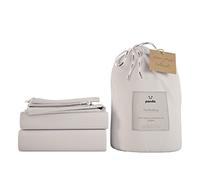 Panda® 100% Bamboo UK Double Complete Bedding Set, Pure White | Duvet Cover, Fitted Sheet, Pillow Cases | Soft, Breathable, Hypoallergenic | Luxury High Thread Count | Moisture-Wicking