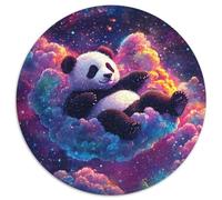 Panda 1000 Piece Round Jigsaw Puzzle Animals Pets Cute Premium Brainteaser Puzzle Relaxing Activity Home Decor Gift 1000pcs (67.5x67.5cm)