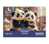 Panda 1000 Pieces Premium Jigsaw Animal Age 12+ Quirky, Abstract Design, Home Decoration, Educational, Challenging Puzzle Games 70x50cm/1000pcs