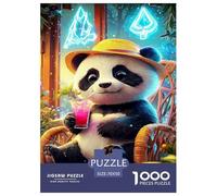 Panda 1000 Pieces Premium Jigsaw Cute Animals Creative Age 3+ Quirky, Abstract Design, Home Decoration, Educational, Challenging Puzzle Games 70x50cm/1000pcs