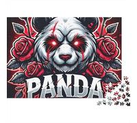 Panda 1000pc Angry Panda Thick Cardboard Jigsaw Puzzle for Stress Relief Seekers Christmas Gathering Home Decor Home Leisure Time Social Icebreaker 70x50cm/1000pcs