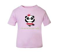 Panda 2 I’m Not Fat I’m Just Fluffy Short Sleeve Cotton Toddler t Shirt, 3-4 Years, Pastel Pink
