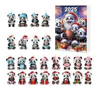 , Panda 2D Toy | 24 Pieces Pendants Countdown Countdown Backpack Car Rearview Mirror Party Door Decoration