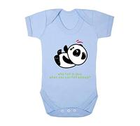 Panda 3 Why Fall in Love When You Can Fall Asleep Baby Grow Vest, 3-6 Months, Pastel Blue