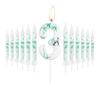 Panda 3rd Birthday Candles & Cake Toppers - Themed Decorations for Girls & Boys