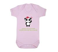 Panda 5 Always Be Yourself Unless You Can Be A Baby Grow Vest, 6-12 Months, Pastel Pink