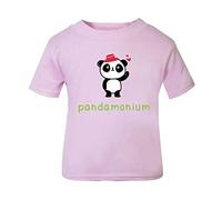 Panda 5 Pandamonium Short Sleeve Cotton Kids t Shirt, 2-3 Years, Pastel Pink