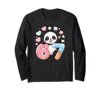 Panda 6-7 Meme Shirt with Ice Cream - Funny Animal Humor Long Sleeve T-Shirt
