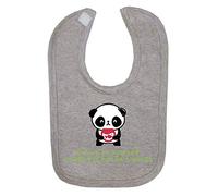 Panda 7 Always Be Yourself Unless You Can Be A Cotton Baby bib - Grey