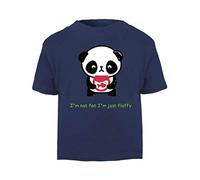Panda 7 I’m Not Fat I’m Just Fluffy Short Sleeve Cotton Toddler t Shirt, 3-4 Years, Navy