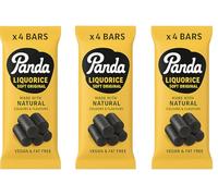 Panda All Natural Soft Liquorice - 3 Packs (12 x 32g Bars) - Vegan, No Added Sugar, Fat-Free, All Natural