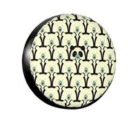 Panda Among Polar Bears Print Spare Tire Cover Wheel Protectors Waterproof Sunproof Tire Cover for Trailers Universal Fit for Trailer,RV,SUV,Crossover,Camper,Truck 14 inch