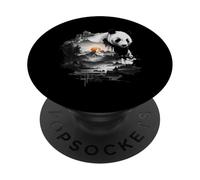 Panda And Mountain Sunrise PopSockets Adhesive PopGrip