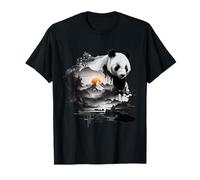 Panda and Mountain Sunrise T-Shirt