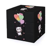 Panda And Rainbow Heart Balloons Funny 3-D Puzzles Speed Cube for Adults